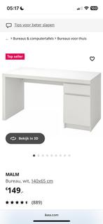 Bureau malm, Huis en Inrichting, Ophalen of Verzenden, Zo goed als nieuw