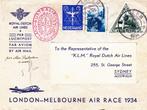 " K.L.M. " ROYAL DUTCH AIR LINES   SYDNEY, Postzegels en Munten, Verzenden, Envelop