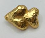 Vintage broche goud verguld hart gemerkt RC, Verzenden, Goud, Broche, Verguld