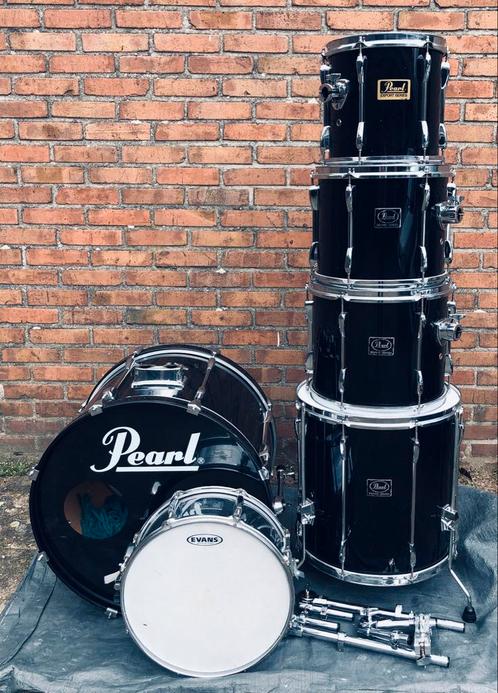 Pearl Export shellset zwart 6-delig en losse drumspullen, Muziek en Instrumenten, Drumstellen en Slagwerk, Gebruikt, Pearl, Ophalen