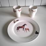 Jet  country horses dinerbord en 2 bekers, Ophalen of Verzenden