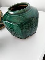 Drie mooie groene gemberpotten, Antiek en Kunst, Antiek | Keramiek en Aardewerk, Ophalen of Verzenden