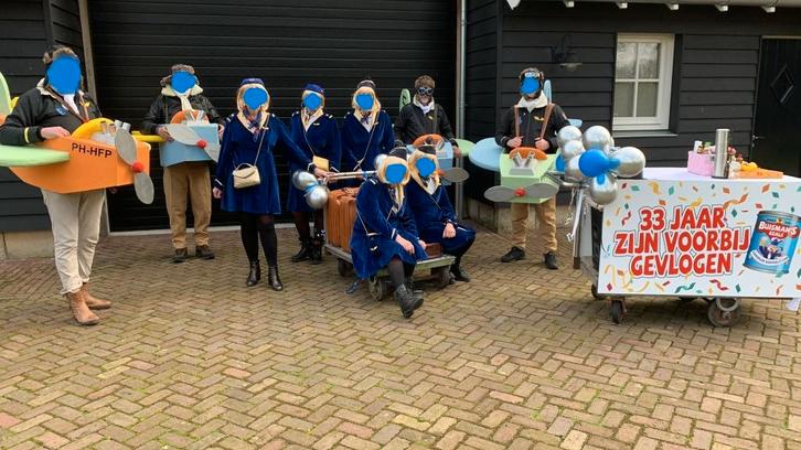 loopgroep Carnaval, Kleding | Dames, Carnavalskleding en Feestkleding, Zo goed als nieuw, Kleding, Carnaval, Maat 42/44 (L), Ophalen