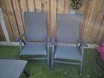 2 Verstelbare Tuinstoelen, Ophalen of Verzenden, Zo goed als nieuw, Aluminium, Verstelbaar
