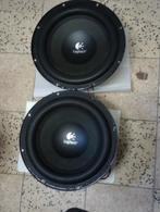 Twee Logitech 10 inch Subwoofers - 500W RMS, Overige merken, Gebruikt, Subwoofer, Ophalen of Verzenden