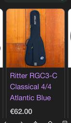 Ritter Gitaartas Klassiek 4/4 - Blauw, Ophalen, Nieuw, Akoestische gitaar