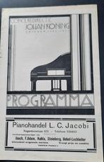 Unieke collectie concert programmaboekjes 30er jaren, Ophalen of Verzenden, Gelezen, Overige onderwerpen