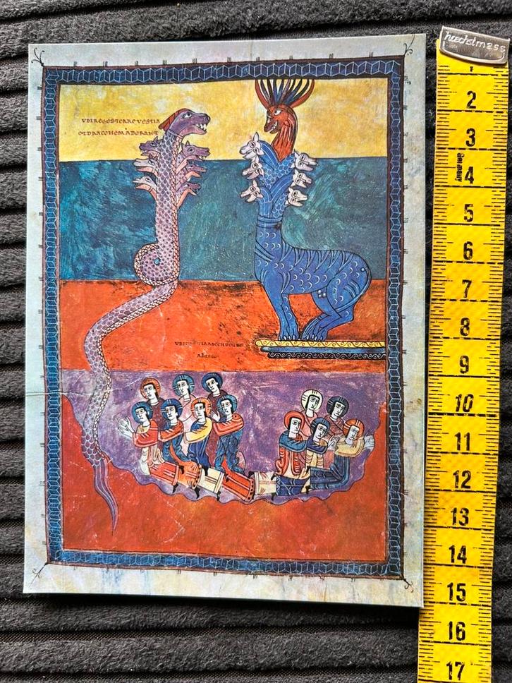 319. Kunstkaart Gerona adoration Serpent and the Beast, Verzamelen, Ansichtkaarten | Themakaarten, Ongelopen, 1980 tot heden, Ophalen of Verzenden