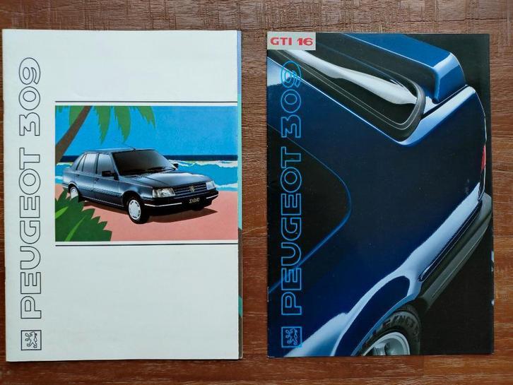 Verkoop brochures Peugeot 309 en 309 GTI, Boeken, Auto's | Folders en Tijdschriften, Zo goed als nieuw, Peugeot, Ophalen of Verzenden