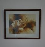 Schilderij "Roos met takje" , Betty Jansma (1942-Heden), Ophalen of Verzenden