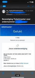 2 kaartjes Billie eilish HMHAS The Tour Ziggo dome, Tickets en Kaartjes, Twee personen, Mei