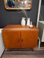 Vintage Simpla-Lux kastje teak lp audio wandmeubel wandkast, Ophalen, Huis en Inrichting