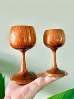 Vintage houten waxinelichthouders kaarsenhouders, Huis en Inrichting, Ophalen of Verzenden, Gebruikt, Hout