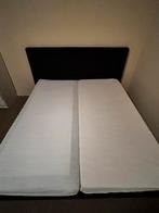 Boxspring 180x200 + Matrassen & Hoofdbord, Huis en Inrichting, Slaapkamer | Bedden, Ophalen, Zwart, Tweepersoons, Zo goed als nieuw
