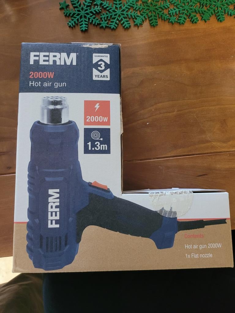 Ferm Heteluchtpistool 2000W - Nieuwstaat met Bon, Ophalen of Verzenden, Nieuw