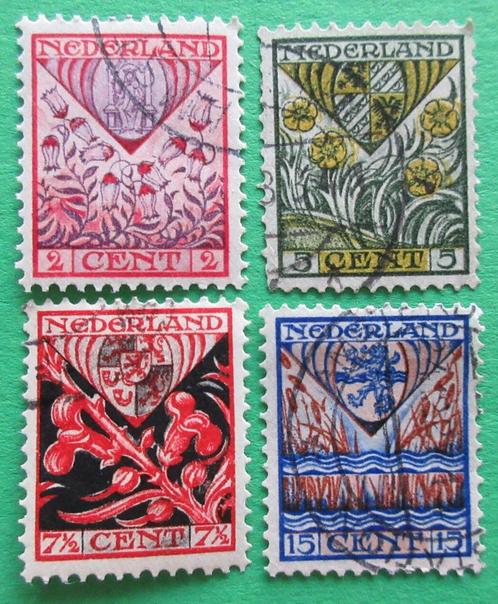 Nederland 2 NVPH 208 - 211 Kinderzegels 1927 gestempeld, Postzegels en Munten, Postzegels | Nederland, Gestempeld, T/m 1940, Verzenden