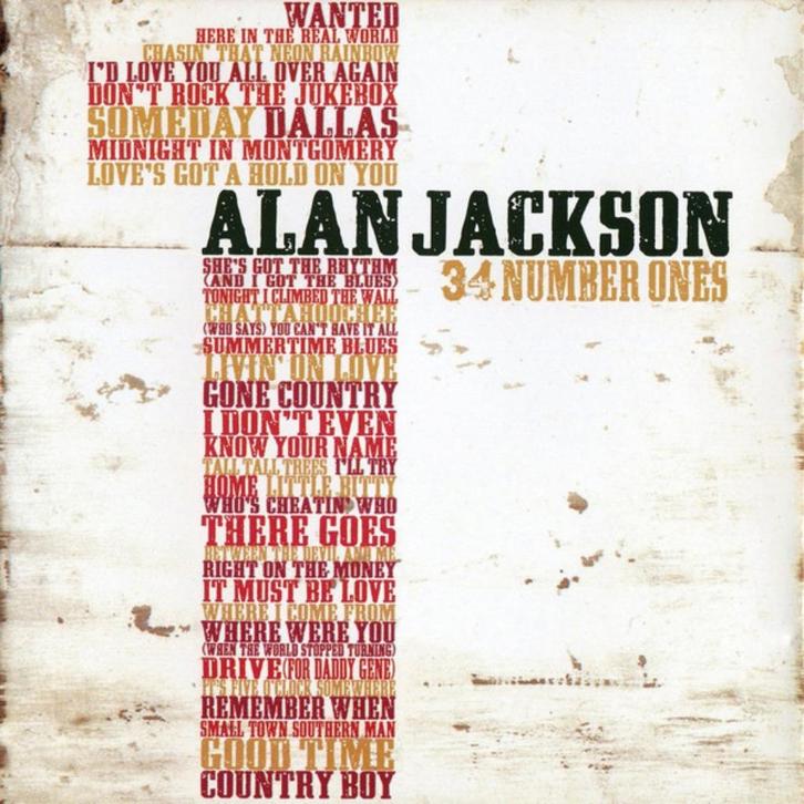 Alan Jackson - 34 number ones = 2cd = 6,99, Cd's en Dvd's, Cd's | Country en Western, Zo goed als nieuw, Ophalen of Verzenden