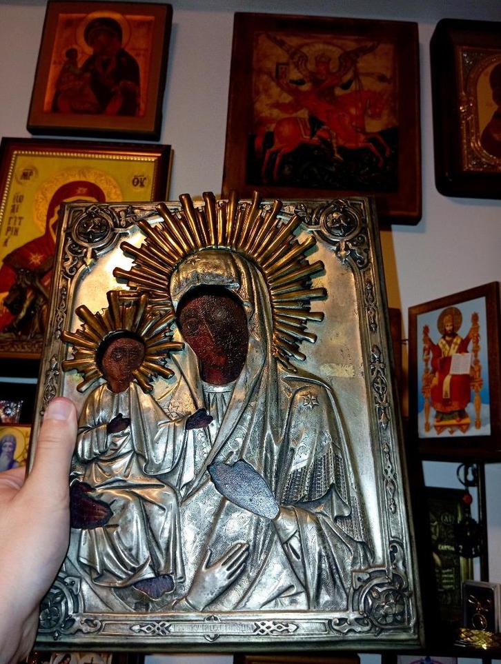 Antiek Russisch Icoon, Antiek en Kunst, Antiek | Religie, Ophalen of Verzenden