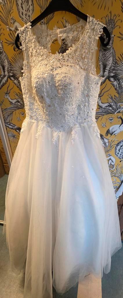 Mooie bruidsjurk maat S/M, Kleding | Dames, Trouwkleding en Trouwaccessoires, Zo goed als nieuw, Trouwjurk, Wit, Ophalen of Verzenden