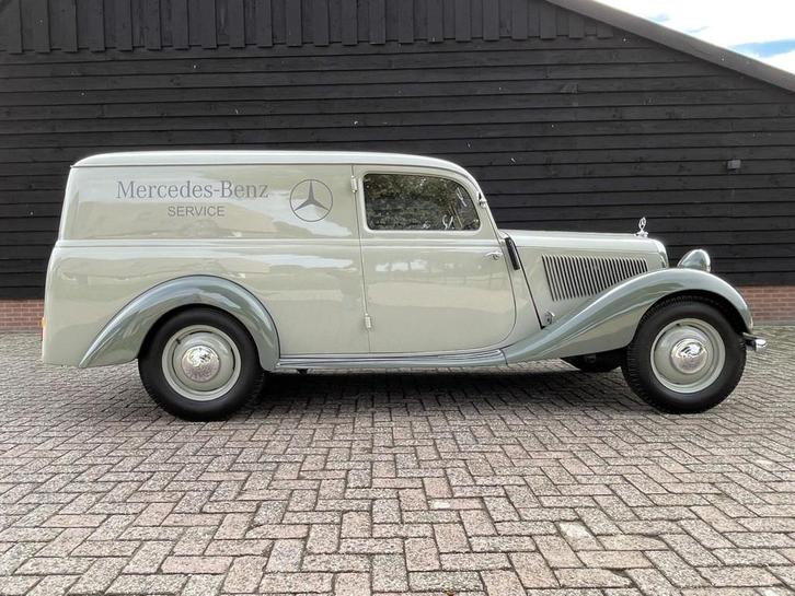 Mercedes-Benz 170 Va Kastenwagen Panel Van gerestaureerd, Auto's, Oldtimers, Bedrijf, Te koop, Lederen bekleding, Mercedes-Benz