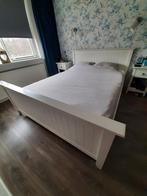 Tweepersoonsledikant bedframe wit
160x210, Ophalen, Gebruikt, Tweepersoons, 160 cm