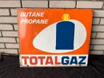Total emaille dubbelzijdig reclamebord, Verzamelen, Merken en Reclamevoorwerpen, Reclamebord, Ophalen of Verzenden, Zo goed als nieuw