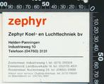 Sticker: Zephyr Koeling - Helden Panningen, Ophalen of Verzenden, Zo goed als nieuw, Bedrijf of Vereniging