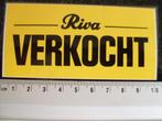 sticker Riva verkocht, Verzenden, Zo goed als nieuw, Bedrijf of Vereniging
