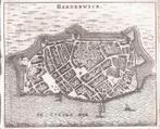 Harderwijk 'Harderwick' Plattegrond Guicciardini 1660, Antiek en Kunst, Kunst | Etsen en Gravures, Ophalen of Verzenden