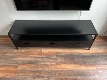 Zwarte TV Meubel met 3 Lades