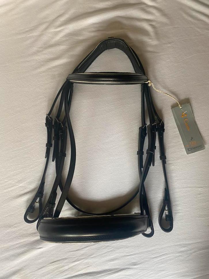 Nieuw Döbert stang en trens classic hoofdstel, maat cob, Dieren en Toebehoren, Paarden en Pony's | Hoofdstellen en Tuigage, Nieuw