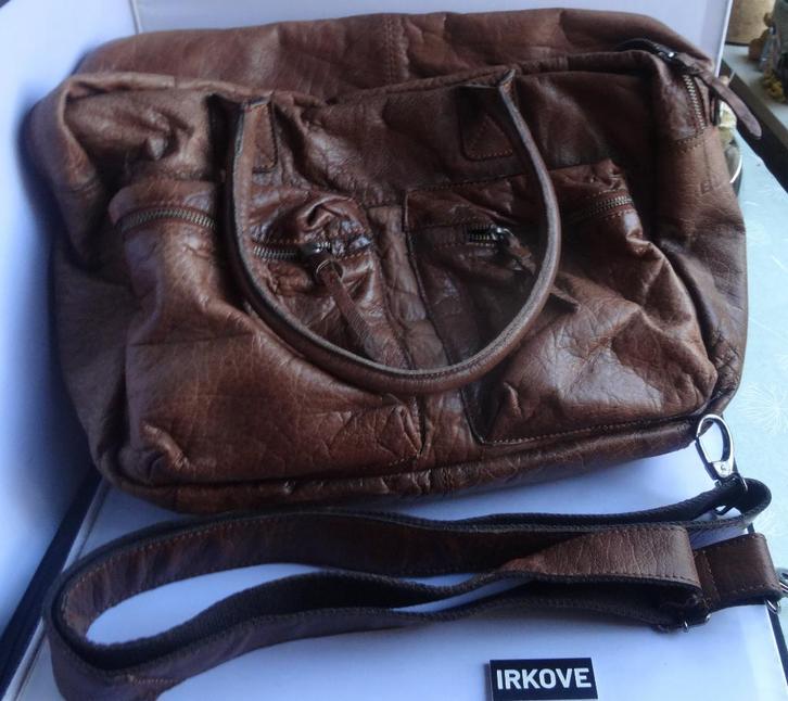 TAS COWBOYS BAG VAN BURKELY * Leer Topper *, Sieraden, Tassen en Uiterlijk, Tassen | Schoudertassen, Zo goed als nieuw, Overige merken