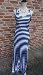 stijlvolle lange blauw wit gestreepte jurk van Sequel mt L, Kleding | Dames, Jurken, Blauw, Maat 42/44 (L), Ophalen of Verzenden