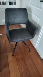 6 Grijs antraciet eetkamerstoelen van meubelhuis de Bommel, Huis en Inrichting, Stoelen, Ophalen, Zo goed als nieuw, Metaal, Eén
