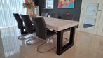 125 Euro: Set van 6 eetkamerstoelen Henders & Hazel, Huis en Inrichting, Stoelen, Ophalen, Gebruikt, Metaal, Vijf, Zes of meer stoelen