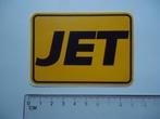 sticker oud JET logo petroleum oil auto pomp oliepomp retro, Verzamelen, Verzenden, Zo goed als nieuw, Bedrijf of Vereniging