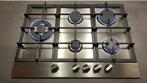 5-pits kookplaat 68x50 met elektrische ontsteking, 5 kookzones of meer, Gebruikt, Ophalen of Verzenden, Inbouw