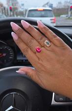 Antieke gouden ring met turkoois en zaadparels, Met edelsteen, Gebruikt, Ophalen of Verzenden, 17 tot 18