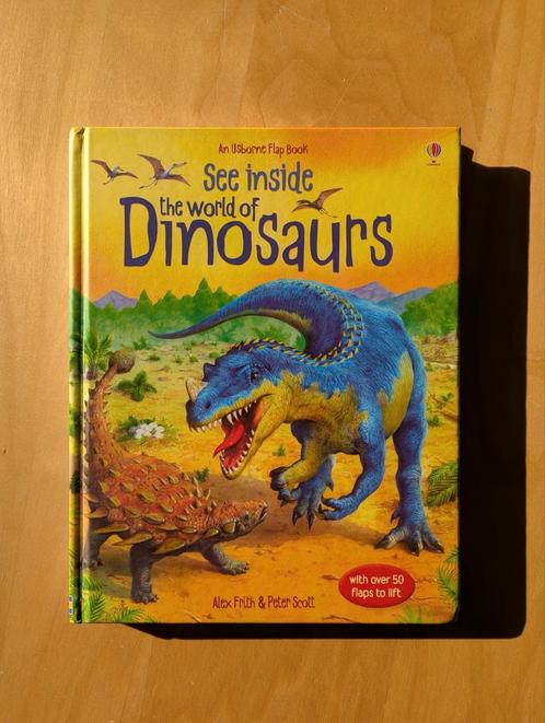 See Inside the World of Dinosaurs - an Usborne flap book, Boeken, Kinderboeken | Jeugd | onder 10 jaar, Zo goed als nieuw, Ophalen of Verzenden