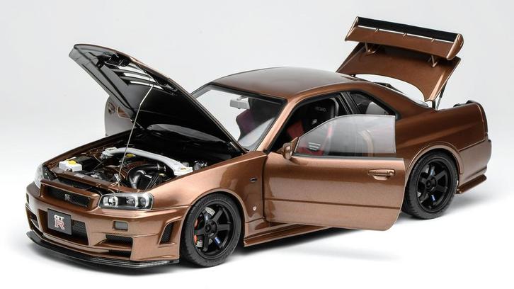 Motorhelix 1:18 Nissan Skyline GT-R (R43) Customized Copper, Hobby en Vrije tijd, Modelauto's | 1:18, Nieuw, Overige merken, Ophalen of Verzenden