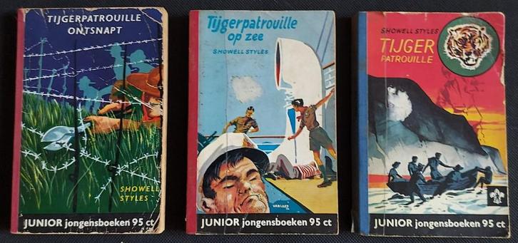 scouting Roman: 3 deeltjes "Tijgerpatrouille" Juniorreeks, Verzamelen, Scouting, Gebruikt, Boek of Tijdschrift, Ophalen of Verzenden