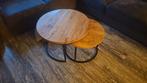2 mango houten salontafels te koop!!!, Ophalen, Rond, 50 tot 100 cm, Zo goed als nieuw