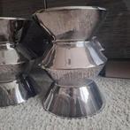 Zilverkleurige krukjes of tafeltjes nachtkastjes nieuw, Ophalen, Rond, Nieuw, X