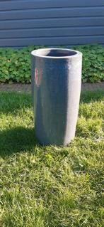 Stevige grote bloempot blauw geglazuurd, Tuin en Terras, Bloembakken en Plantenbakken, Ophalen, Steen, Gebruikt, Minder dan 30 cm