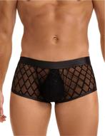 Zwarte doorzichtige heren boxers - heren ondergoed, Verzenden, Zwart, Boxer