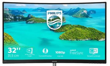 2x Philips 322E1C - Full HD Curved VA + bureausteun. beschikbaar voor biedingen