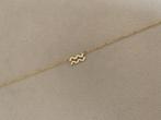Gouden ketting met sterrenbeeld bedel waterman waterproof, Ophalen of Verzenden, Nieuw, Goud, Met hanger
