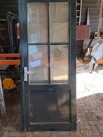 2 Hardhouten terrasdeuren, Ophalen, Gebruikt, 80 tot 100 cm, 200 tot 215 cm