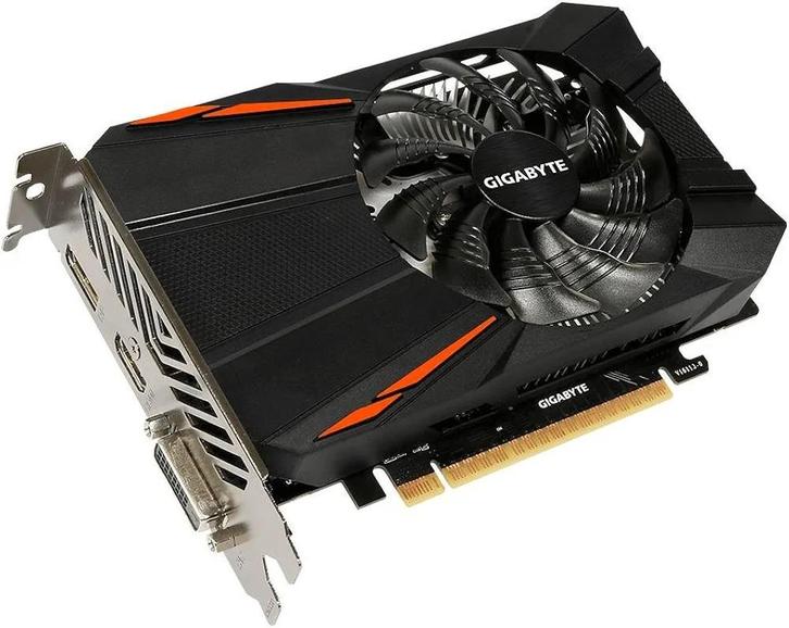 Videokaart Gigabyte GeForce GTX 1050 GV-N105TD5-4GD D5-4GD z, Computers en Software, Videokaarten, Gebruikt, Nvidia, PCI-Express 3.0