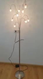 Jan des Bouvrie RVS sfeerlamp 9 glazen bolletjes met dimmer, Huis en Inrichting, Lampen | Vloerlampen, Jan des Bouvrie, 150 tot 200 cm